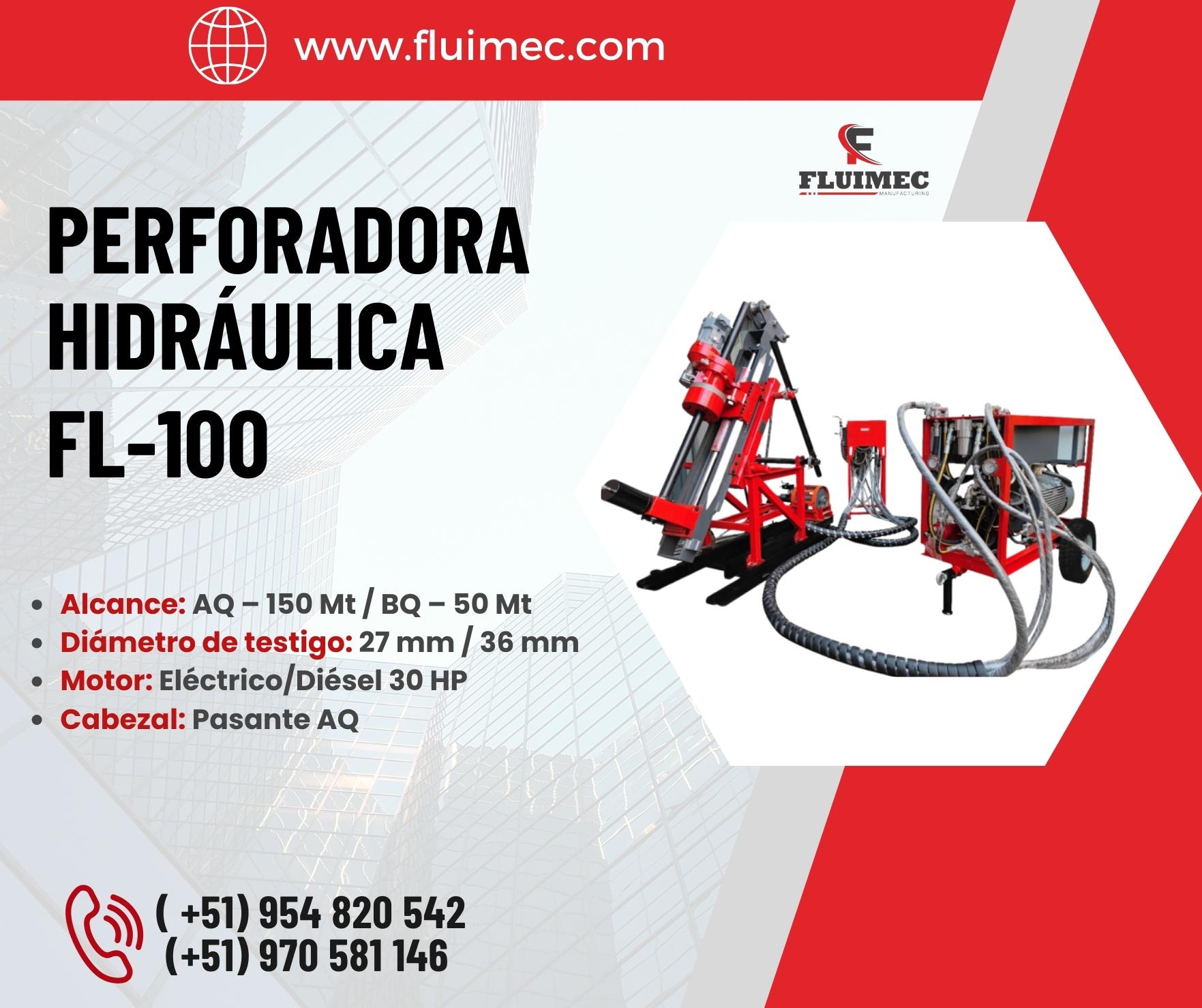 MAQUINA HIDRAULICA FL - 100 EQUIPO VERSATIL DE FACIL OPERACION 